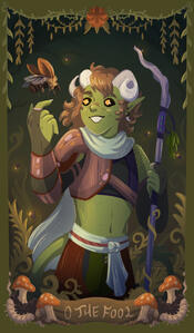 Tarot art halfbody